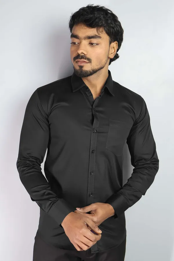 Black_Slim_Fit_Premium_Casual_Shirt_For_Men