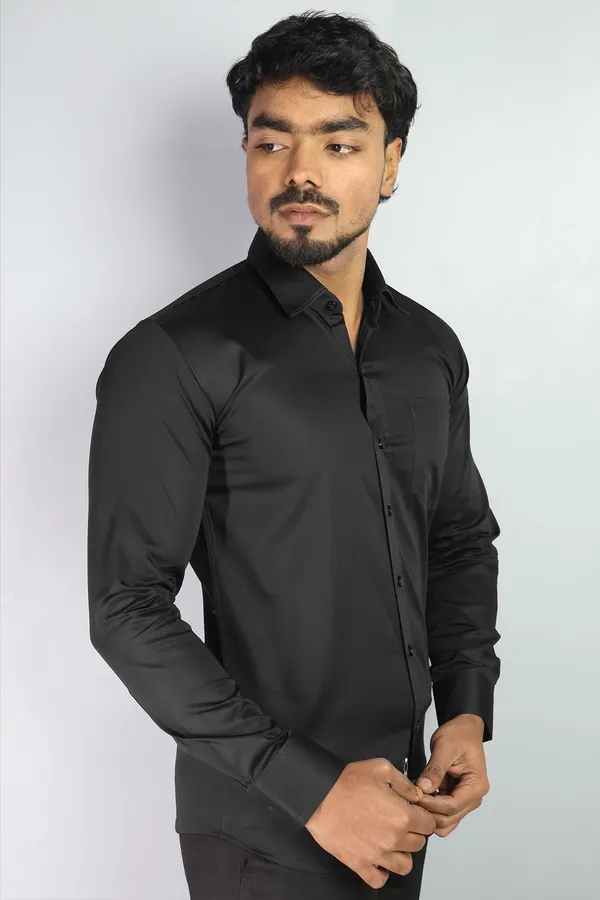 Black_Slim_Fit_Premium_Casual_Shirt_For_Men