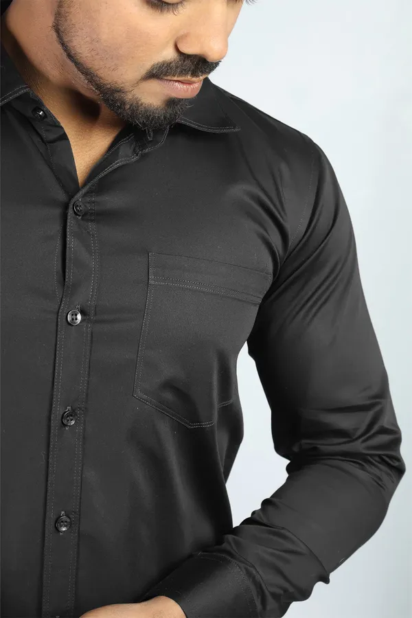 Black_Slim_Fit_Premium_Casual_Shirt_For_Men