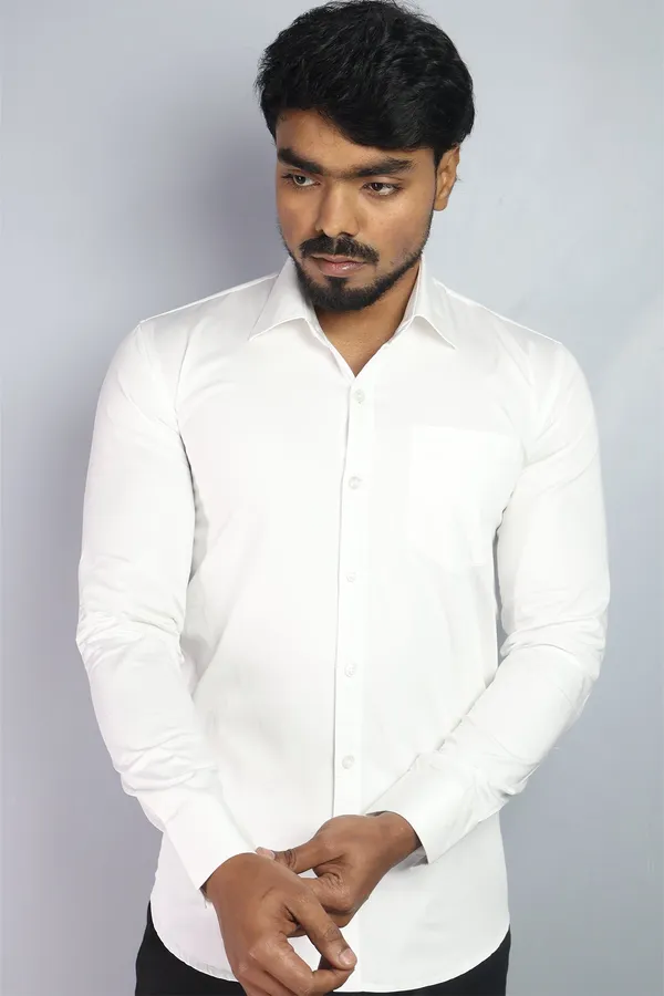 White_Slim_Fit_Premium_Casual_Shirt_For_Men