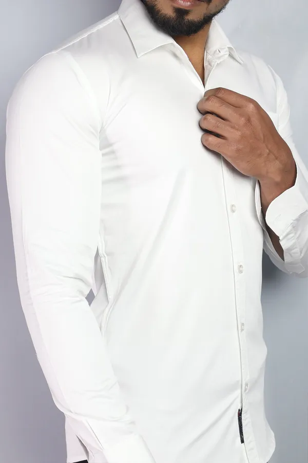 White_Slim_Fit_Premium_Casual_Shirt_For_Men