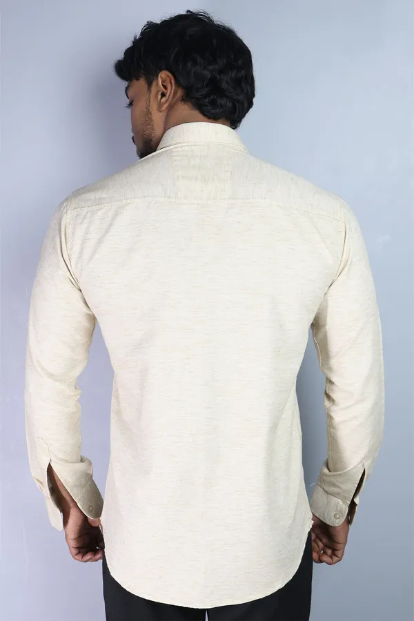 Cream_Slim_Fit_Premium_Casual_Shirt_For_Men