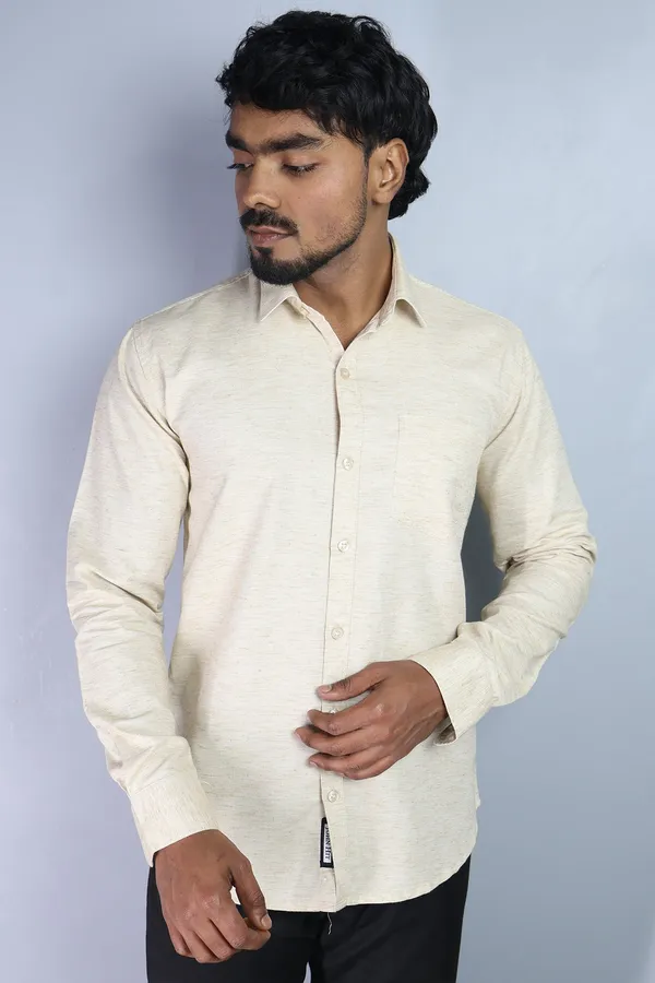 Cream_Slim_Fit_Premium_Casual_Shirt_For_Men