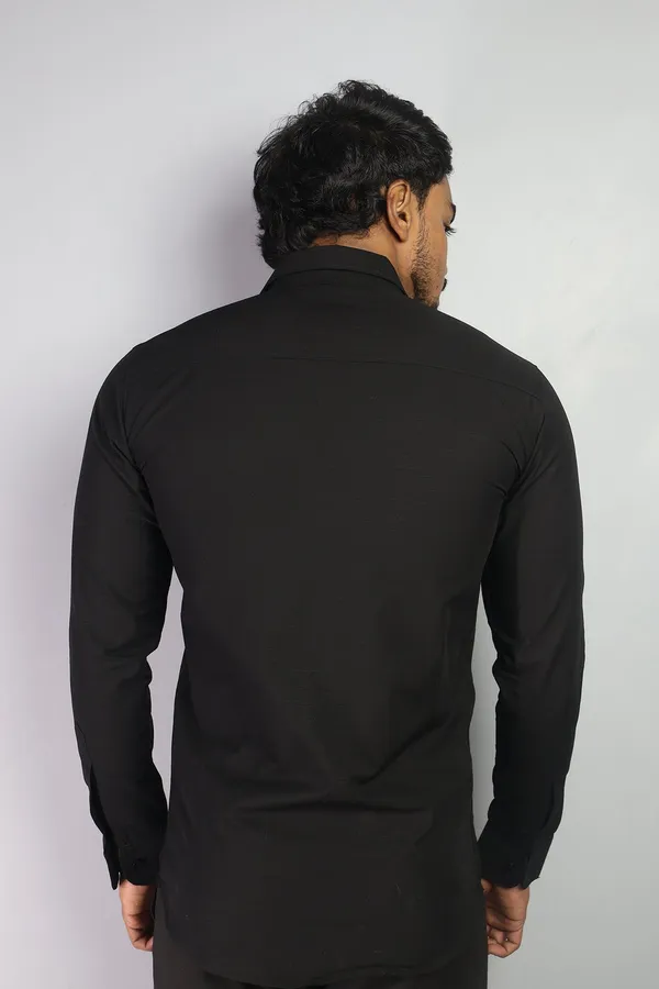 Black_Slim_Fit_Premium_Casual_Shirt_For_Men