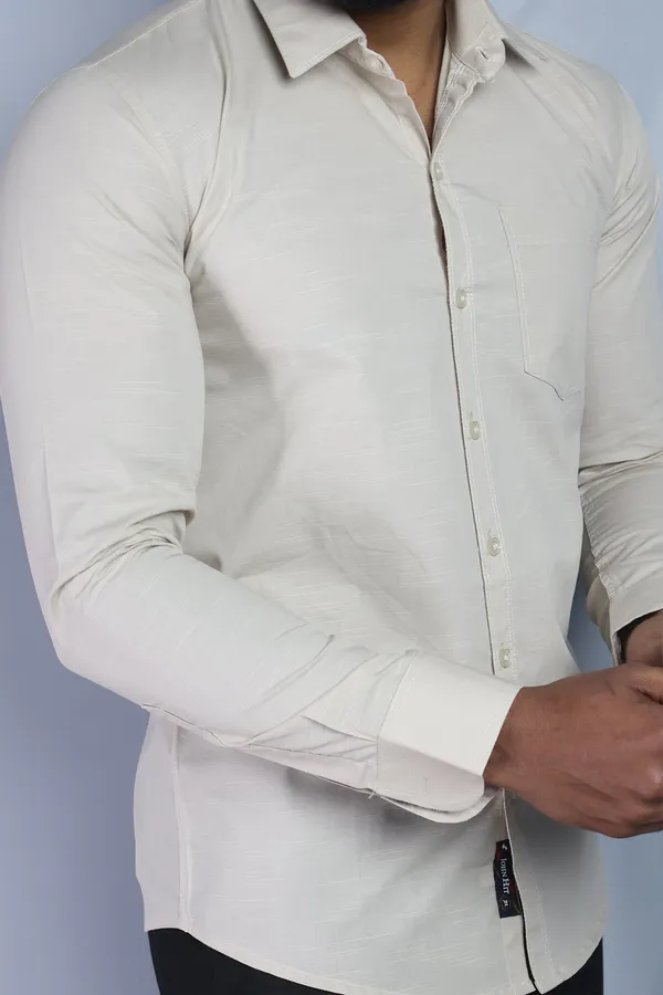 Cream_Slim_Fit_Premium_Casual_Shirt_For_Men