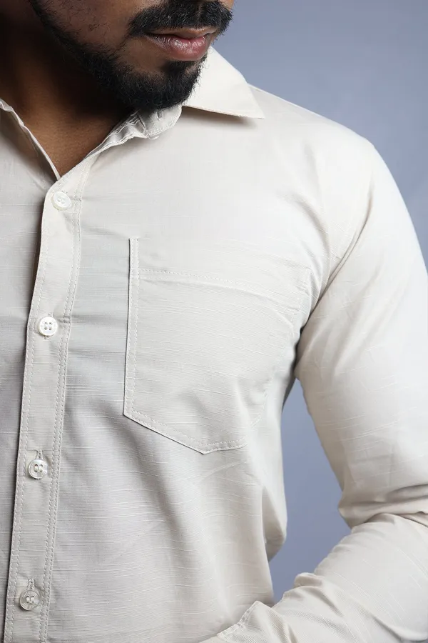 Cream_Slim_Fit_Premium_Casual_Shirt_For_Men