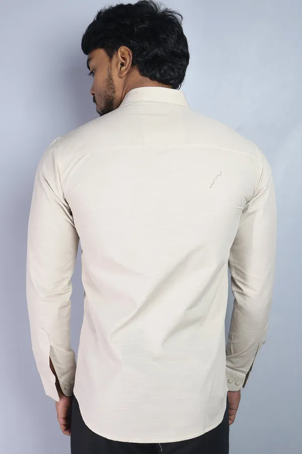 Cream_Slim_Fit_Premium_Casual_Shirt_For_Men