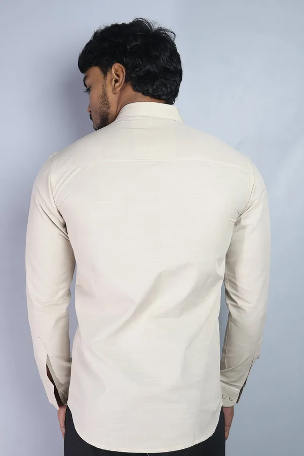 Cream_Slim_Fit_Premium_Casual_Shirt_For_Men