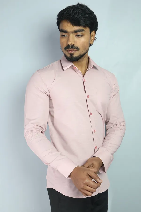Peach_Slim_Fit_Premium_Casual_Shirt_For_Men