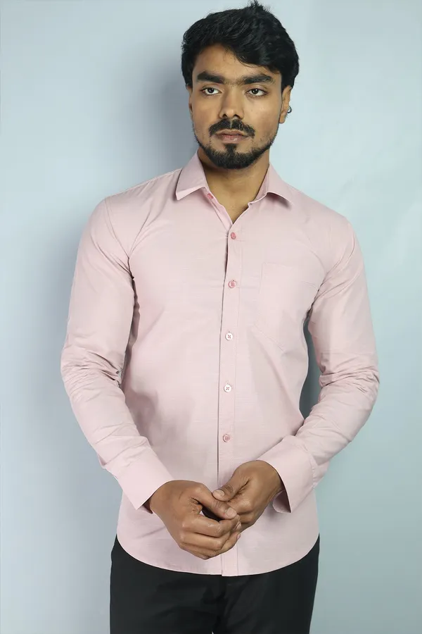 Peach_Slim_Fit_Premium_Casual_Shirt_For_Men