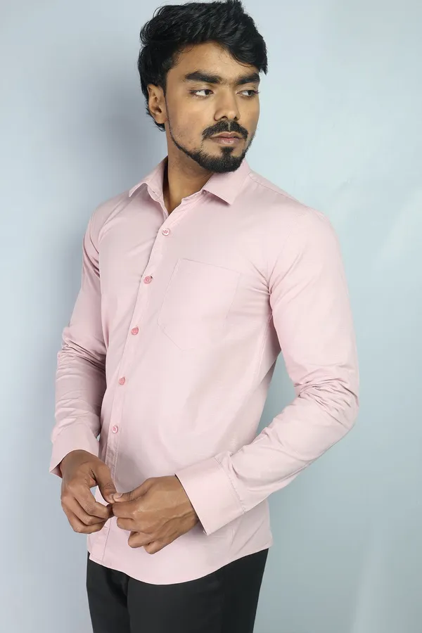 Peach_Slim_Fit_Premium_Casual_Shirt_For_Men