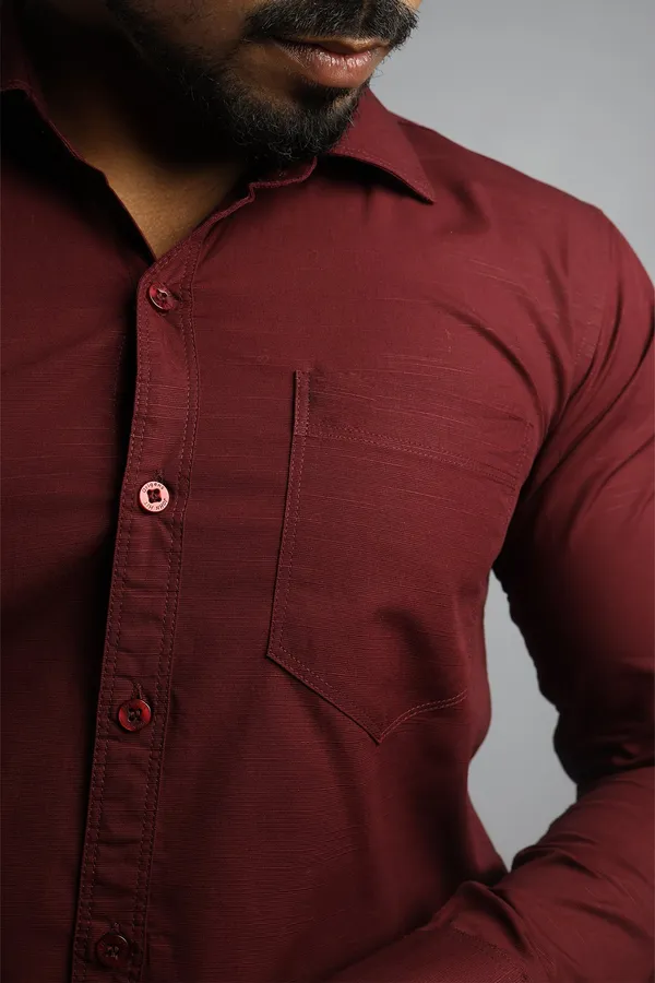 Maroon_Slim_Fit_Premium_Casual_Shirt_For_Men