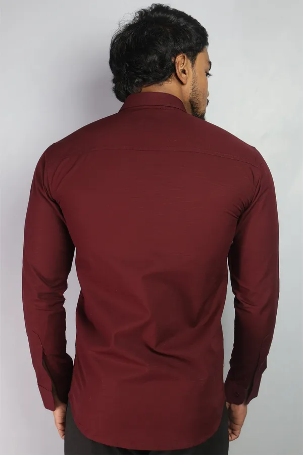 Maroon_Slim_Fit_Premium_Casual_Shirt_For_Men