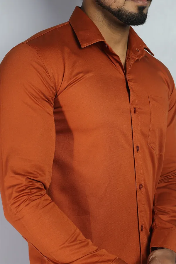 Rust_Slim_Fit_Premium_Casual_Shirt_For_Men