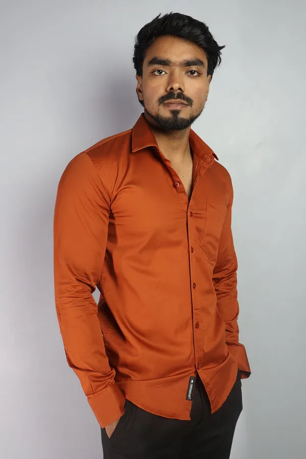 Rust_Slim_Fit_Premium_Casual_Shirt_For_Men