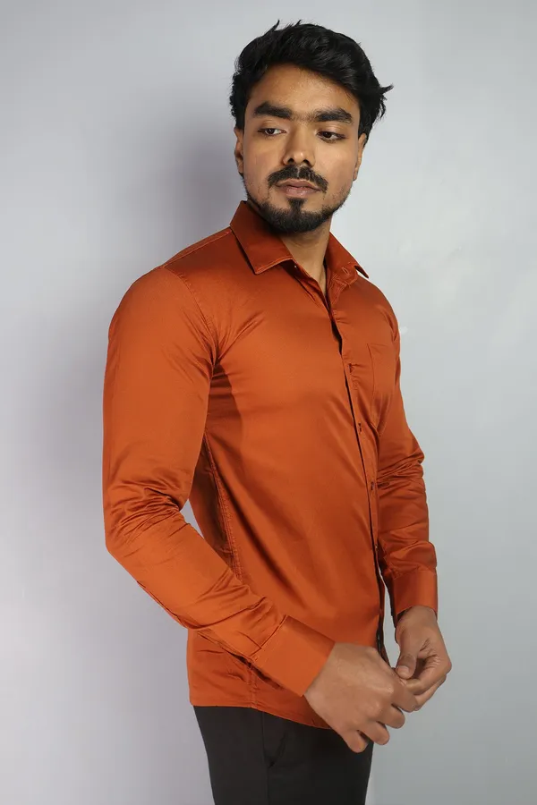Rust_Slim_Fit_Premium_Casual_Shirt_For_Men