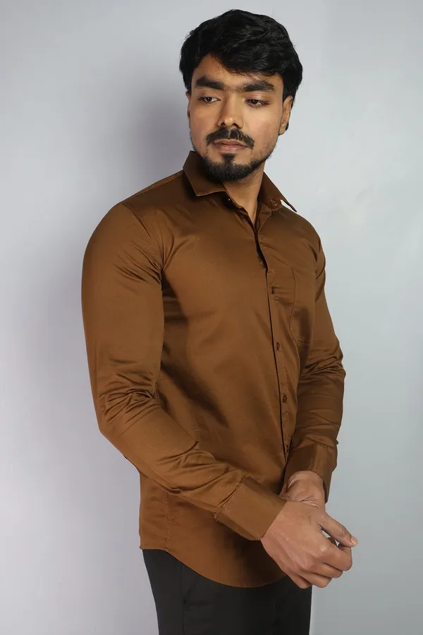 Brown_Slim_Fit_Premium_Casual_Shirt_For_Men