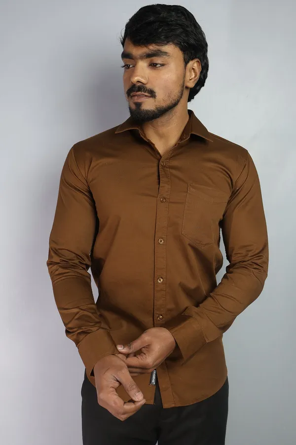 Brown_Slim_Fit_Premium_Casual_Shirt_For_Men