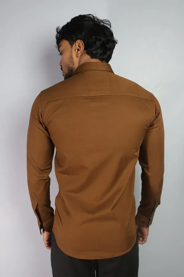 Brown_Slim_Fit_Premium_Casual_Shirt_For_Men