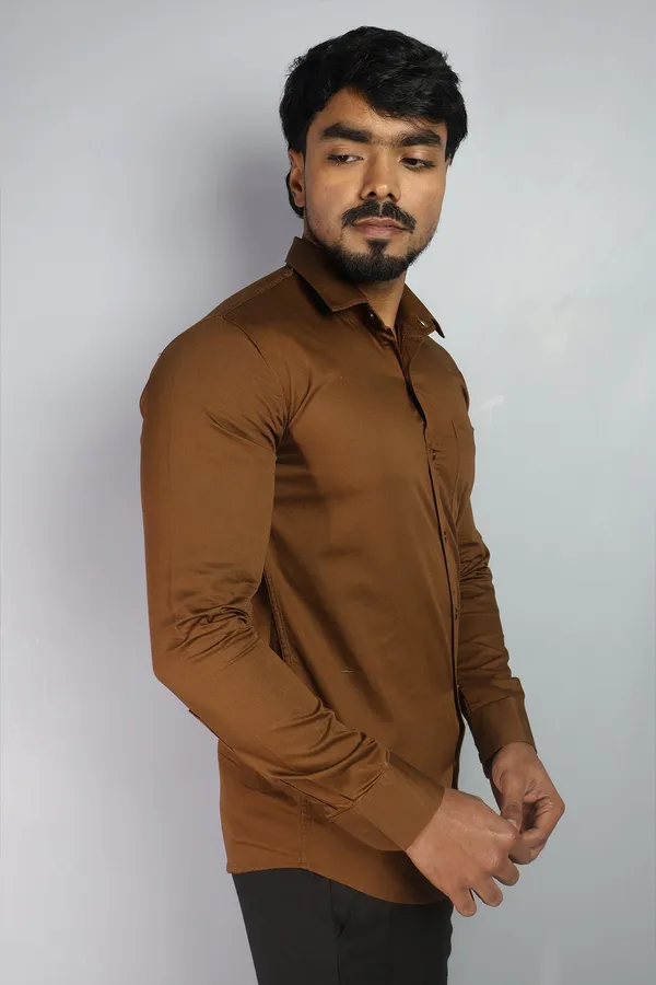 Brown_Slim_Fit_Premium_Casual_Shirt_For_Men
