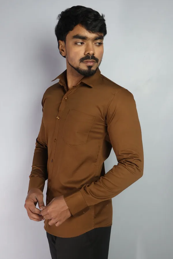 Brown_Slim_Fit_Premium_Casual_Shirt_For_Men
