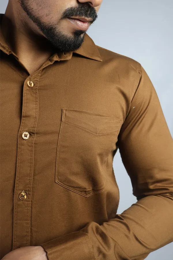 Brown_Slim_Fit_Premium_Casual_Shirt_For_Men