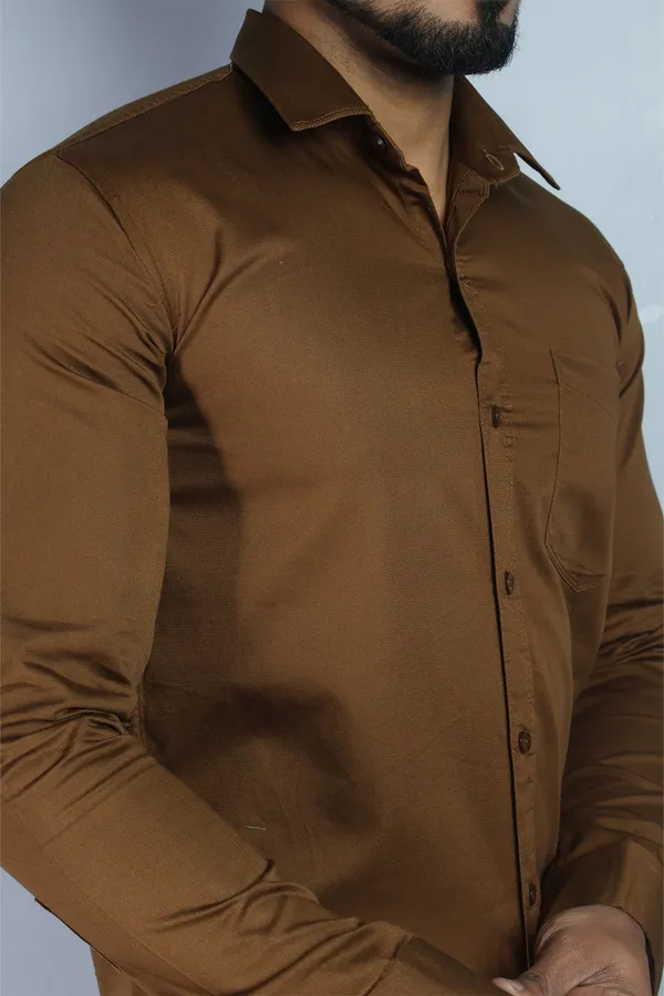 Brown_Slim_Fit_Premium_Casual_Shirt_For_Men