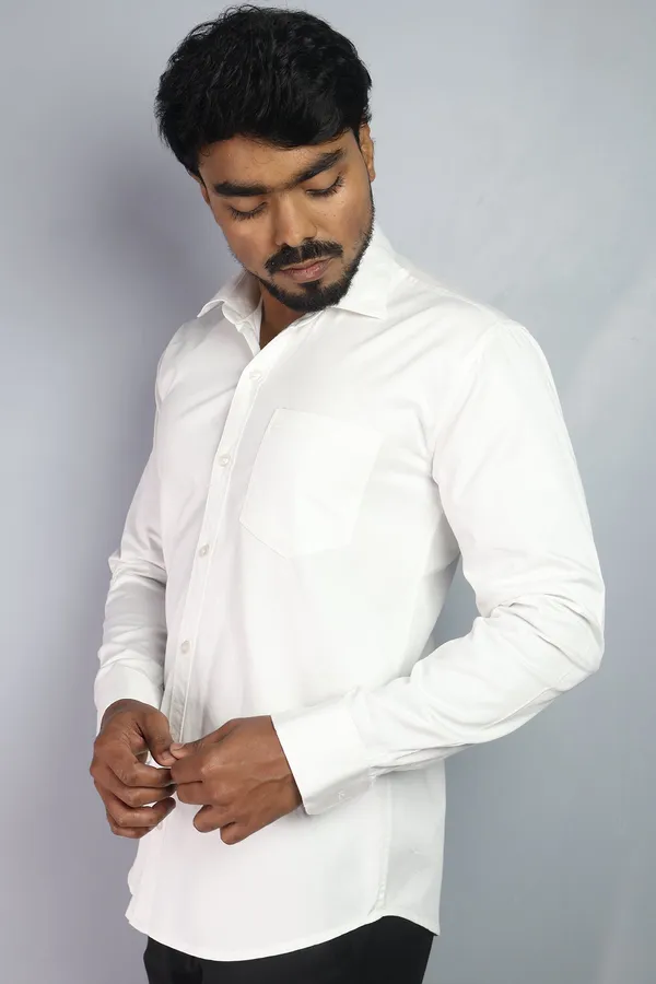 White_Slim_Fit_Premium_Casual_Shirt_For_Men