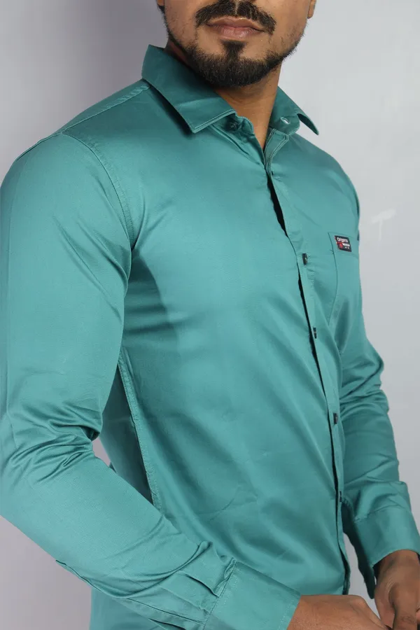 Teal_Slim_Fit_Premium_Casual_Shirt_For_Men