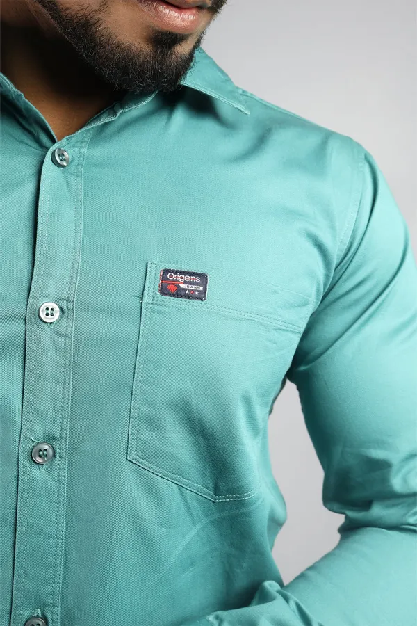 Teal_Slim_Fit_Premium_Casual_Shirt_For_Men