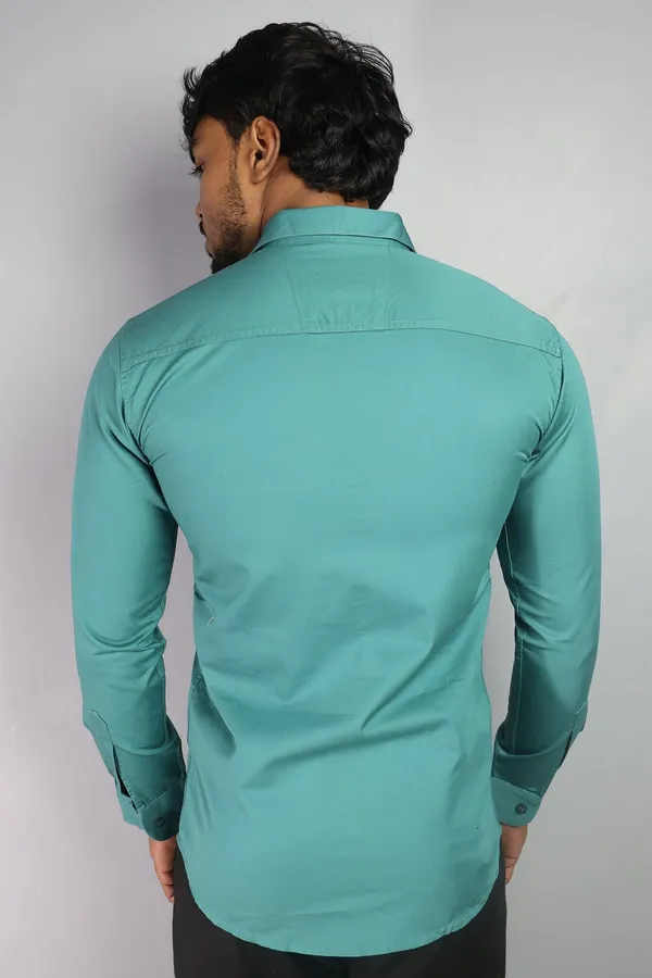Teal_Slim_Fit_Premium_Casual_Shirt_For_Men