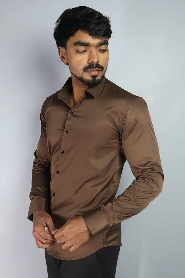 Dark_Brown_Slim_Fit_Premium_Casual_Shirt_For_Men