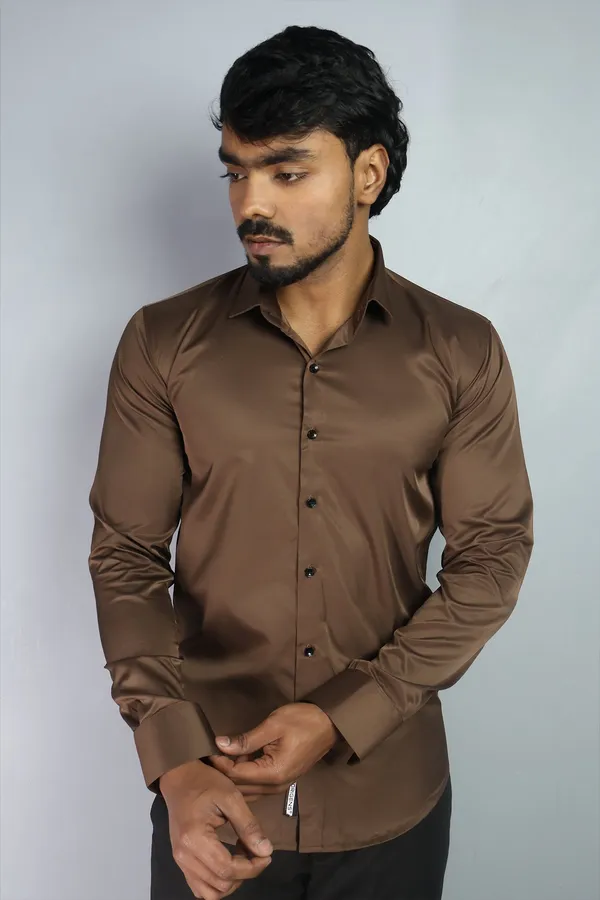 Dark_Brown_Slim_Fit_Premium_Casual_Shirt_For_Men
