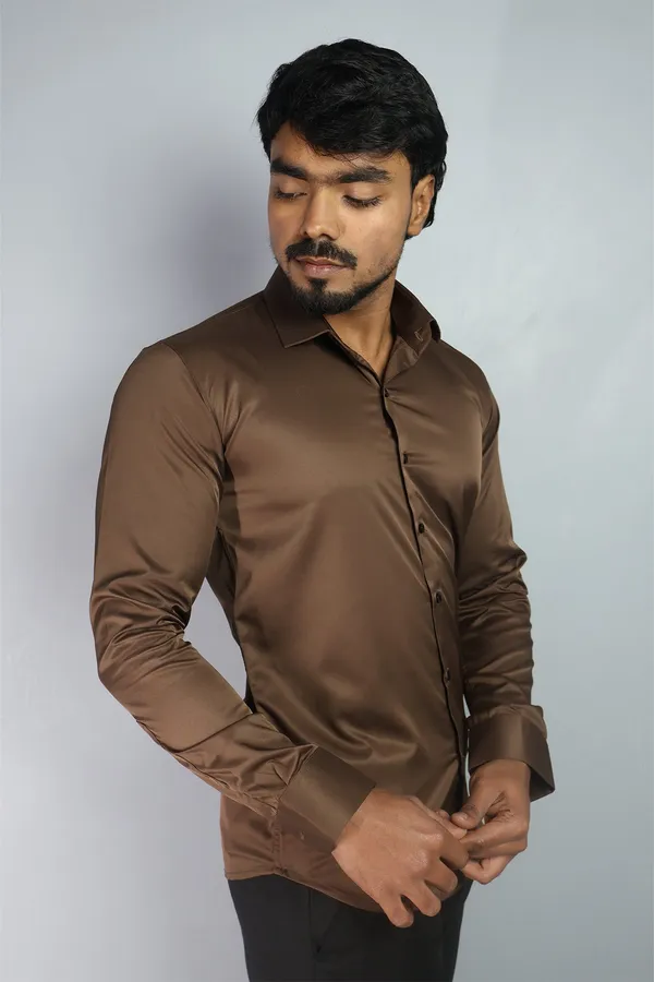 Dark_Brown_Slim_Fit_Premium_Casual_Shirt_For_Men