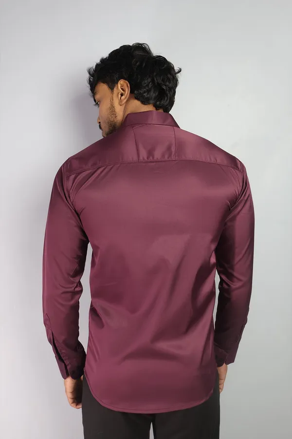 Wine_Slim_Fit_Premium_Casual_Shirt_For_Men