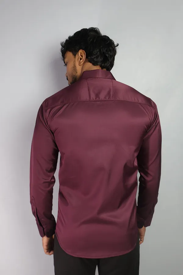 Wine_Slim_Fit_Premium_Casual_Shirt_For_Men