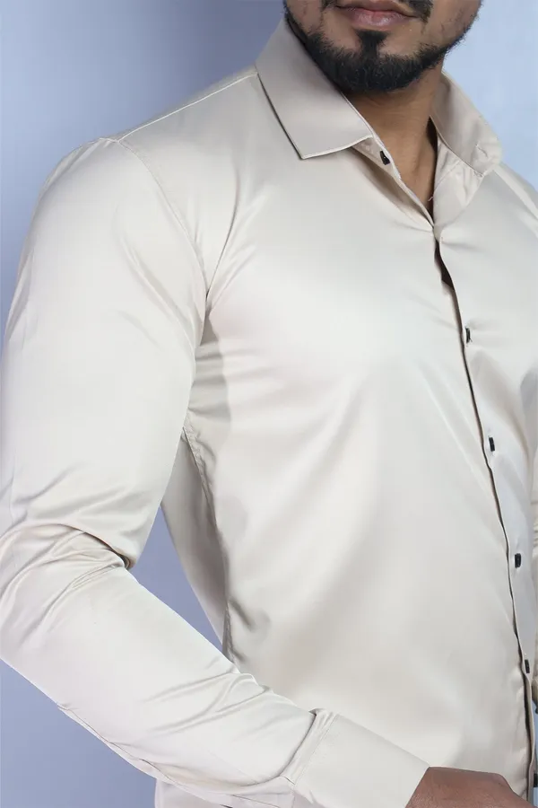 Cream_Slim_Fit_Premium_Casual_Shirt_For_Men