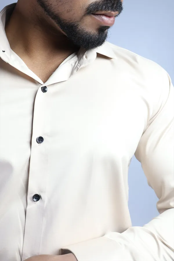 Cream_Slim_Fit_Premium_Casual_Shirt_For_Men