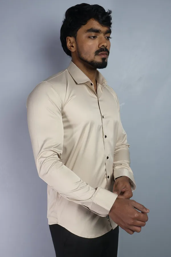 Cream_Slim_Fit_Premium_Casual_Shirt_For_Men