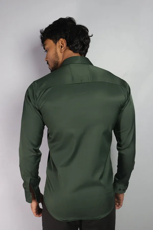 Dark_Green_Slim_Fit_Premium_Casual_Shirt_For_Men