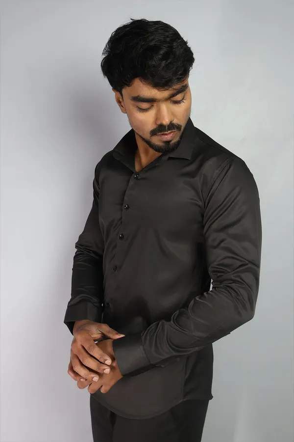 Black_Slim_Fit_Premium_Casual_Shirt_For_Men