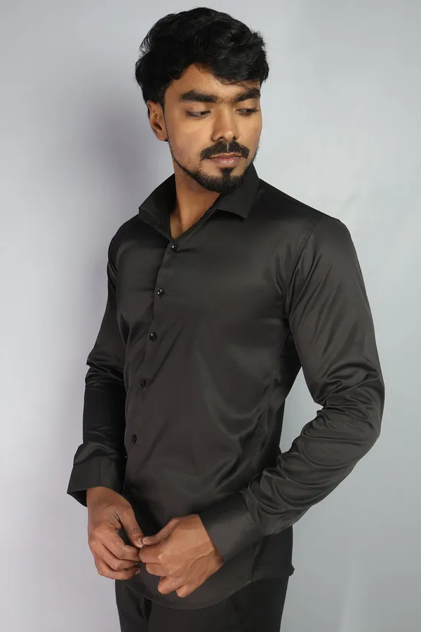 Black_Slim_Fit_Premium_Casual_Shirt_For_Men