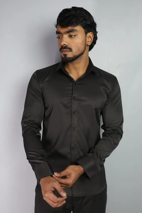 Black_Slim_Fit_Premium_Casual_Shirt_For_Men