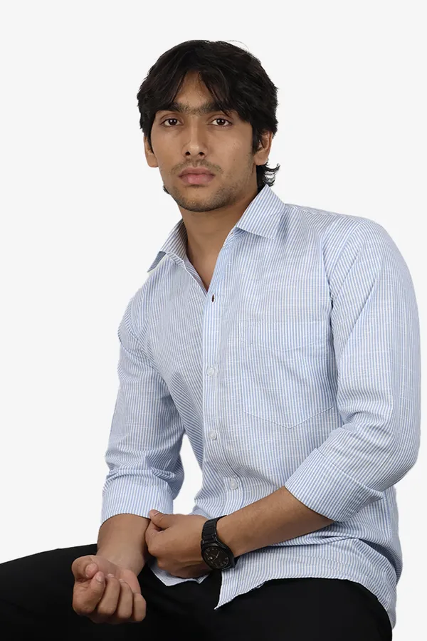 Blue_Slim_Fit_Premium_Casual_Shirt_For_Men