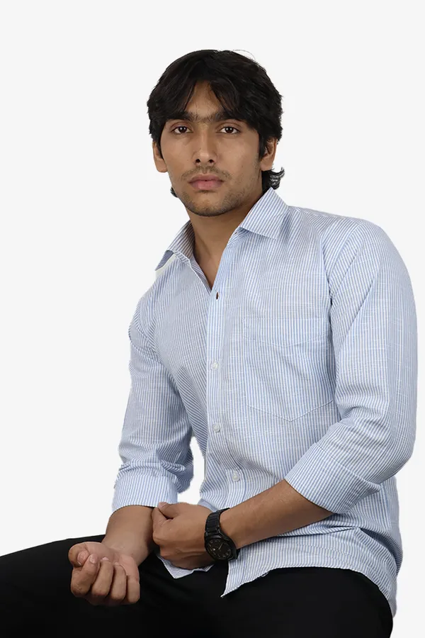 Blue_Slim_Fit_Premium_Casual_Shirt_For_Men
