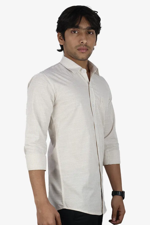 Cream_Slim_Fit_Premium_Casual_Shirt_For_Men