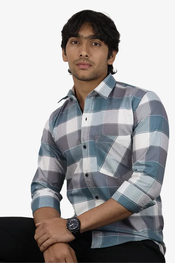 Teal_Slim_Fit_Premium_Casual_Shirt_For_Men