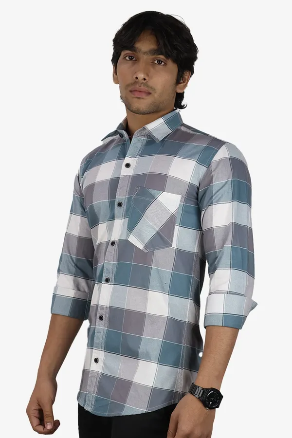 Teal_Slim_Fit_Premium_Casual_Shirt_For_Men