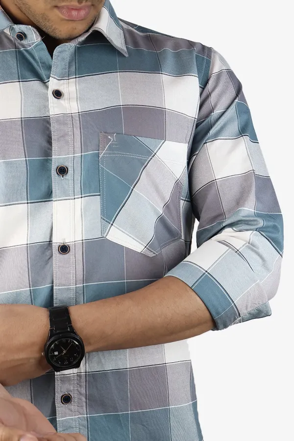Teal_Slim_Fit_Premium_Casual_Shirt_For_Men