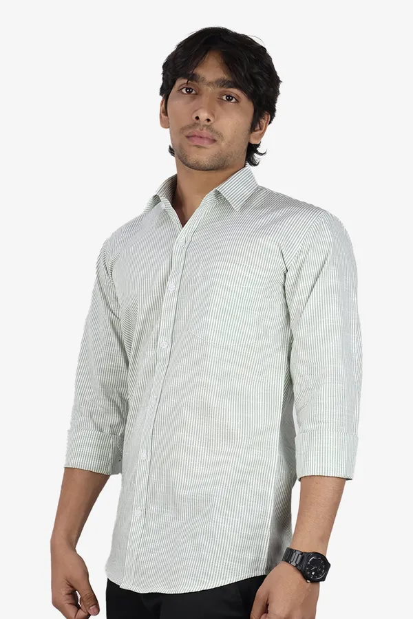 Green_Slim_Fit_Premium_Casual_Shirt_For_Men